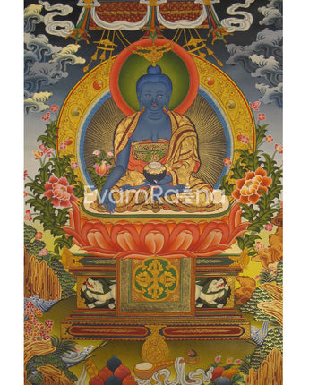 Fine Quality Thangka Of Medicine Buddha