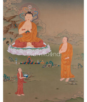 Arya Nagarjuna with Aryadeva Thangka