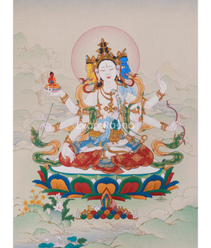 Sacred Thangka painting of Namgyalma