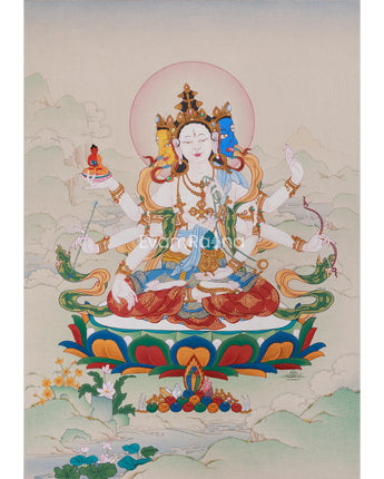 Sacred Thangka painting of Namgyalma