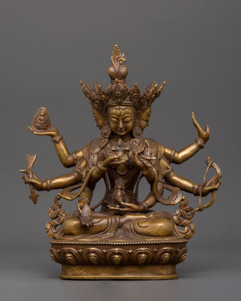 Antique Copper Namgyalma Statue