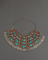 Tibetan White Metal Chunky Necklace