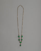 Sterling Silver Green Onyx Necklace