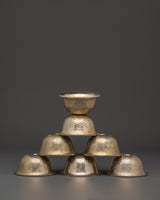 White Metal Offering Bowl Set