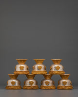 Buddhist Silver Offering bowl set