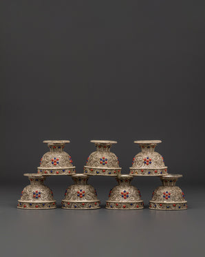 Set of 7 Tibetan Offering Bowls