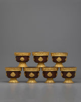 Copper Offering Bowl with Intricate Engravings