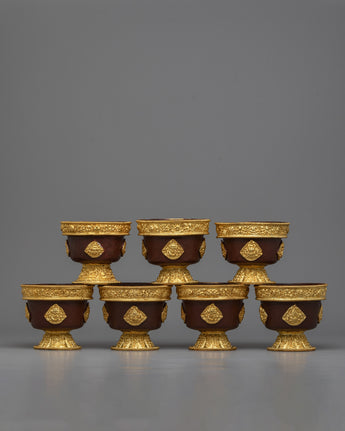 Copper Offering Bowl with Intricate Engravings