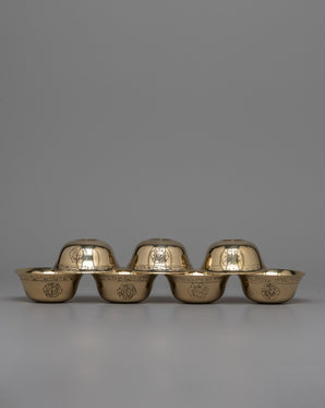 Brass Carved Offering Bowls