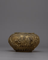 Buddhist Brass Offering Bowl