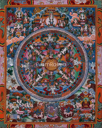 Hand painted Buddha Mandala