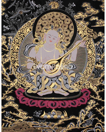 Original Hand-Painted Saraswati Thangka Painting