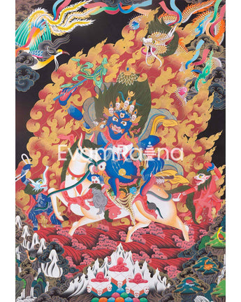 Palden Lhamo Original Hand-Painted Buddhist Thangka