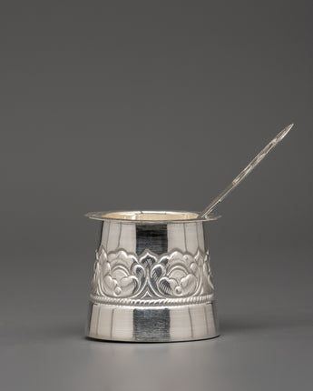 Pure Silver Glass with Spoon Set