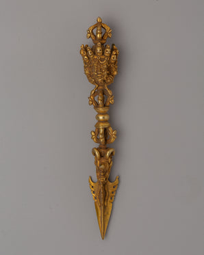 Tibetan Gold Phurba Dagger