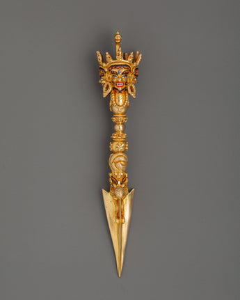 Gold Plated Tibetan Phurba Dagger