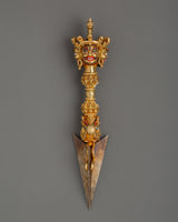 Large Gold Plated Phurba Dagger