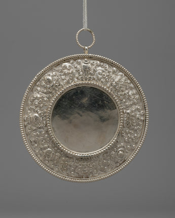 Round Silver Mirror 