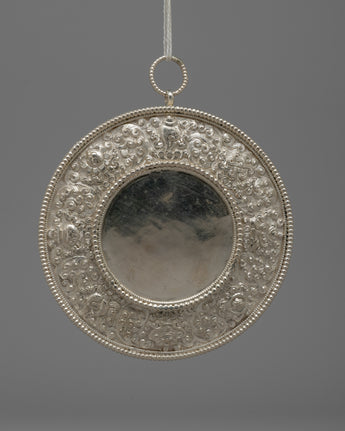 Round Silver Mirror 