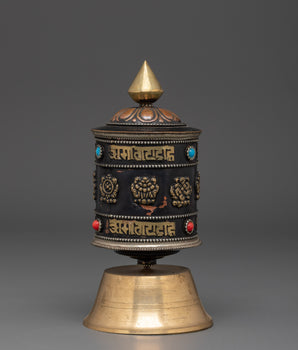 tibetan-mantra-prayer-wheel-with-base