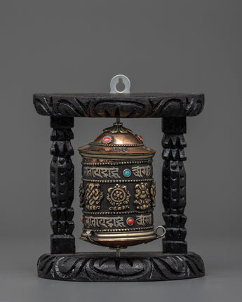 Tibetan Prayer Wheel with Brass