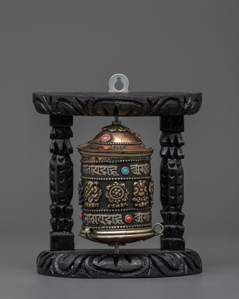 Tibetan Prayer Wheel with Brass