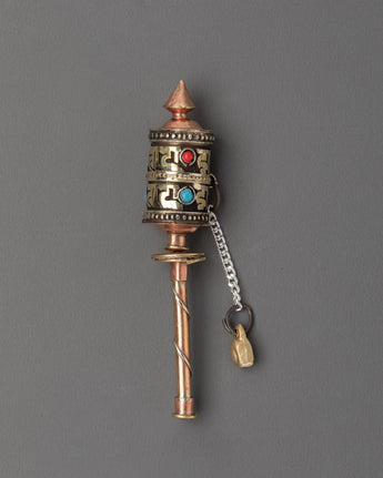 Sacred Brass Prayer Wheel