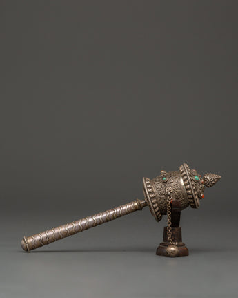 Tibetan Prayer Wheel 92.5% Silver