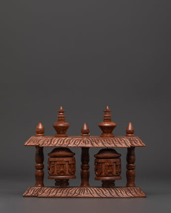 Tibetan Wooden Prayer Wheel