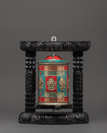 Prayer Wheel with Turquoise