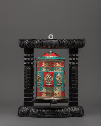 Prayer Wheel with Turquoise
