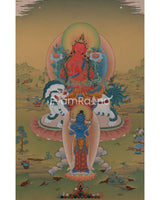 Red Manjushri Thangka
