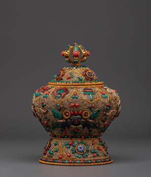 Decorative Dhupur Rice Pot | Spiritual Rice Pot