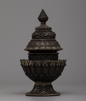 Oxidized Copper Dhupur Rice Pot