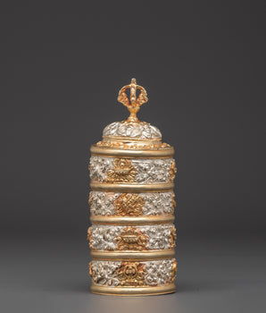 Handcrafted Tibetan Buddhist Rice Pot