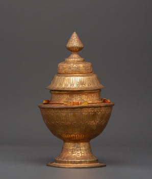 Copper Rice Pot for Ritual Offering
