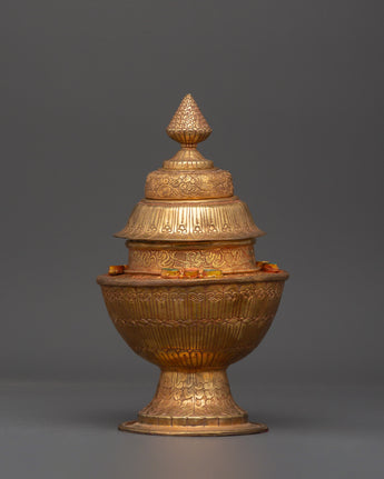 Copper Rice Pot for Ritual Offering