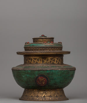 Antique-Style Tibetan Ritual Pot