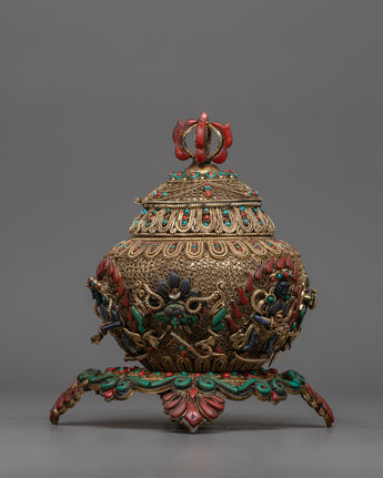 Silver Plated Tibetan Rice Pot