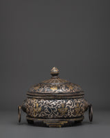 Rice Carry Pot with Silver Inlaid