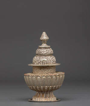 White Copper Rice Pot | Ritual and Meditation Decor