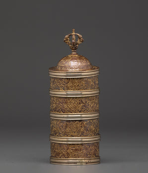 Handcrafted Copper & Brass Rice Pot for Ritual Offerings, Ceremonies