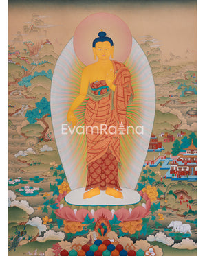 Standing Siddhartha Gautama Thangka