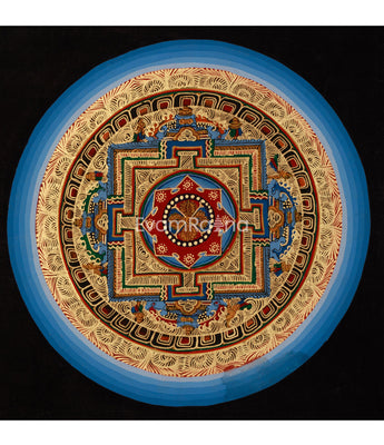 Gold Double Vajra Mandala Thangka