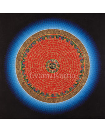 Tibetan Buddhist Mantra Mandala Art