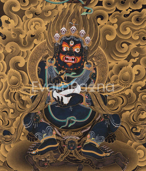 Sakya Mahakala Print | Traditional Himalayan Art