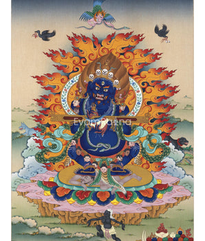 High Quality Sakya Mahakala Thangka Print
