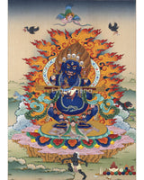 High Quality Sakya Mahakala Thangka Print