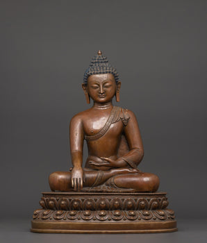 Seated on Lotus Disc Shakyamuni Buddha Statue