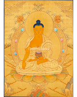Full Gold Style Shakyamuni Buddha Thangka Painting